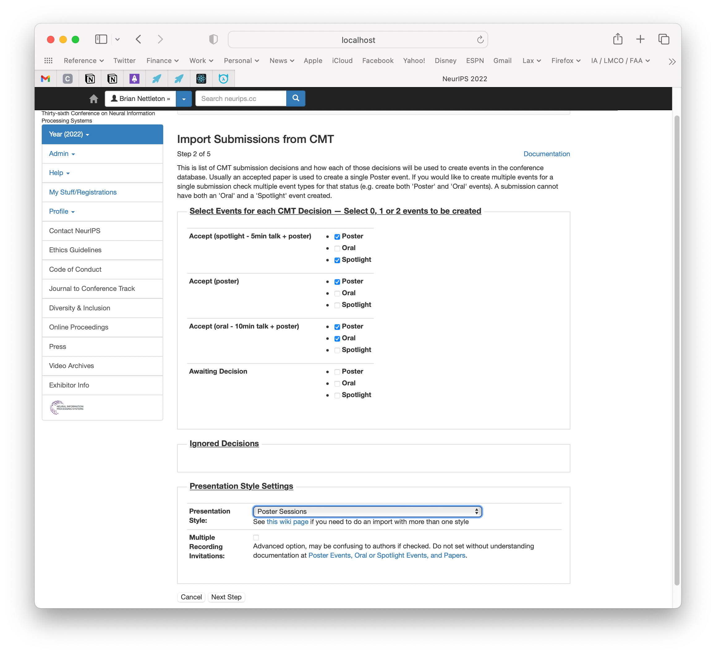 Import Papers from CMT or OpenReview Wiki.EventHosts NeurIPS/ICML